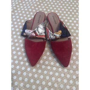 Jeffrey Campbell Red Flats with Scarf Detail